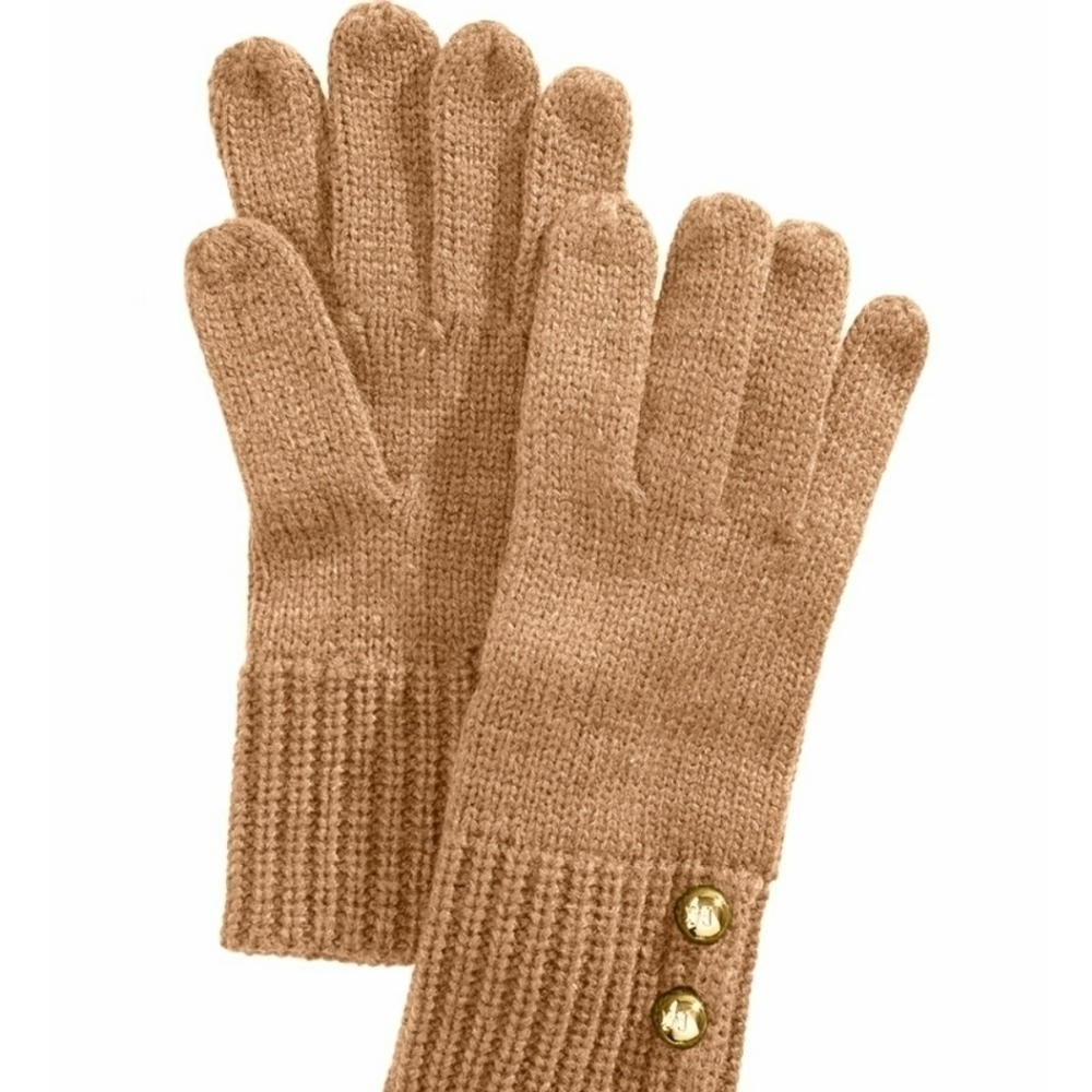 𝅺MICHAEL kors logo Dome- Button Gloves